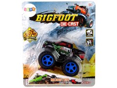 Lean-toys Auto Resorak S Výpletem Monster Truck Big Foot Gumové Pneumatiky Rampa