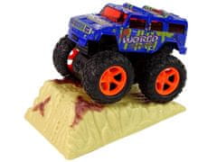 Lean-toys Auto Resorak S Výpletem Monster Truck Big Foot Gumové Pneumatiky Rampa