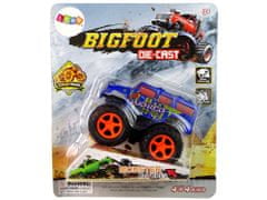 Lean-toys Auto Resorak S Výpletem Monster Truck Big Foot Gumové Pneumatiky Rampa