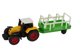 Lean-toys Stavebnice Farma Traktor Přívěs Kůň 1:64