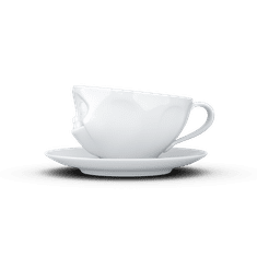 58products Šálek na kávu "Olizující se" v bílé barvě, 200 ml