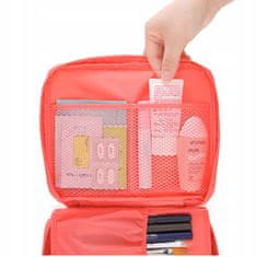 INNA Kosmetický kufřík Toaletní taška Make Up Bag Make Up Case Cestovní taška Beauty Case s rukojetí Kosmetická taška Storage Bag pro toaletní potřeby v námořnické růžová