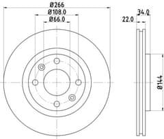 KRAFT AUTOMOTIVE Brzdy kotouče a desky přední PEUGEOT 206 208 266mm