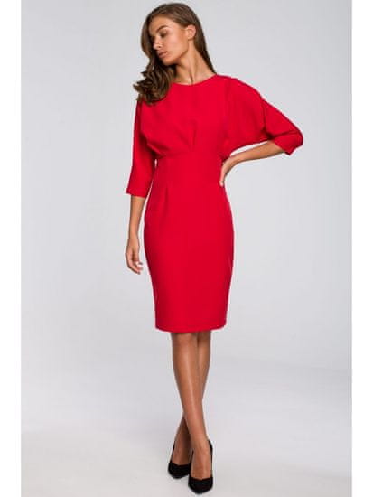 Style Stylove Dámské midi šaty Estrineve S242 červená