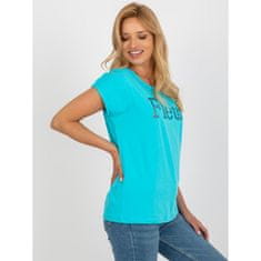FANCY Dámské tričko s monogramem a výšivkou MONA modré FA-TS-8515.46_398521 Univerzální