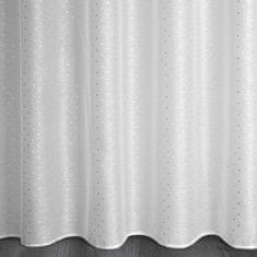 DESIGN 91 Hotová záclona s řasící páskou - Sibel bílostříbrná, š. 1,4 mx d. 2,7 m