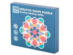 KIK Dřevěné vzdělávací montessori puzzle 180 ks KX5367