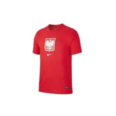 Nike Tričko červené XL Poland Tee Evergreen Crest Euro 2020