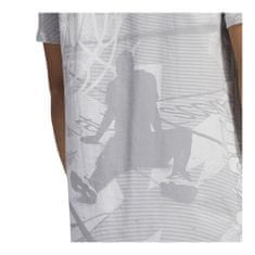 Adidas Tričko na trenínk bílé XXL Ignite Allover Print Graphic Tee