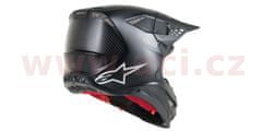 Alpinestars přilba SUPERTECH S-M10 SOLID 2023, ALPINESTARS (černá matná karbon/bílá) (Velikost: XS) 8300119-1300