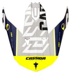 Cassida kšilt pro přilby Cross Cup Sonic, CASSIDA (modrá matná/bílá/žlutá fluo) PEAK MATT BLUE/WHITE/YELLOW SC