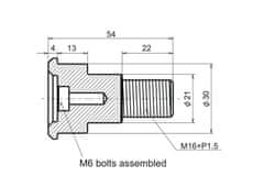 ACI adaptéry zpětného zrcátka do konců řídítek Yamaha 1 (2 ks), Daytona 89441