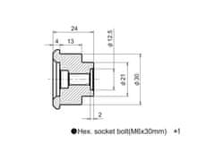 ACI adaptéry zpětného zrcátka do konců řídítek Yamaha 2 (2 ks), Daytona 89442