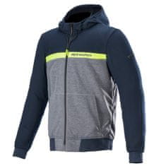 Alpinestars bunda CHROME STREET HOODIE, ALPINESTARS (modrá/šedá/žlutá fluo) 2024 (Velikost: 3XL) 2H462862