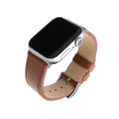 FIXED Leather Strap řemínek pro Apple Watch 42/44/45/49mm, černý Hnědá 45mm