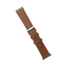FIXED Leather Strap řemínek pro Apple Watch 42/44/45/49mm, černý Hnědá 45mm