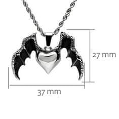 SPERKY4U Ocelový náhrdelník srdce s křídly