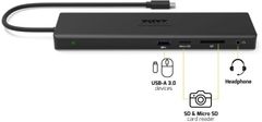 Port Connect Dokovací stanice 11v1, 1x4K, RJ45,HDMI,Display Port,VGA,USB-C 100W, 4xUSB-A,micro/SD