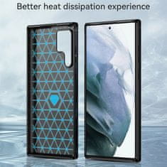 Techsuit Kryt Samsung Galaxy S22 Ultra, Armored Carbon černý