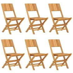 Vidaxl Skládací zahradní židle 6 ks 47x61x90 cm masivní teakové dřevo