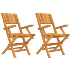 Greatstore Skládací zahradní židle 2 ks 55x61x90 cm masivní teakové dřevo