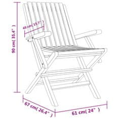 Petromila Skládací zahradní židle 6 ks 61x67x90 cm masivní teakové dřevo