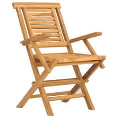 Greatstore Skládací zahradní židle 2 ks 56x63x90 cm masivní teakové dřevo