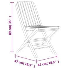 Vidaxl Skládací zahradní židle 2 ks 47x47x89 cm masivní teakové dřevo