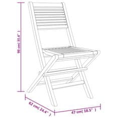 Petromila Skládací zahradní židle 6 ks 47x62x90 cm masivní teakové dřevo