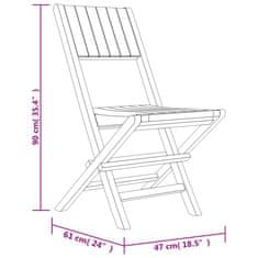 Greatstore Skládací zahradní židle 2 ks 47x61x90 cm masivní teakové dřevo