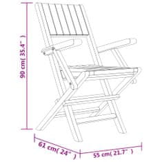 Petromila Skládací zahradní židle 6 ks 55x61x90 cm masivní teakové dřevo