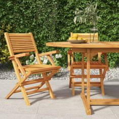 Greatstore Skládací zahradní židle 2 ks 55x62x90 cm masivní teakové dřevo