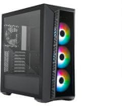 Cooler Master MasterBox 520, průhledná bočnice, černá