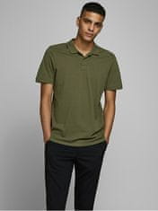 Jack&Jones Pánské polo triko JJEBASIC Slim Fit 12136516 Olive Night (Velikost S)