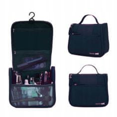 INNA Toaletní taška Cestovní kosmetická taška Toaletní taška Make-up Bag Cestovní taška Kosmetické pouzdro s rukojetí Kosmetické pouzdro s háčkem v námořnické modři