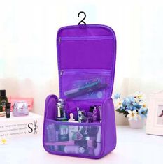 INNA Toaletní taška Cestovní kosmetická taška Toaletní taška Make-up Bag Cestovní taška Kosmetické pouzdro s rukojetí Kosmetické pouzdro s háčkem v fialová