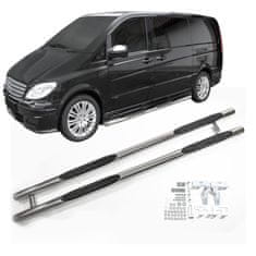 J&J Automotive Boční nerezové rámy pro Mercedes Vito W639 SWB 2005-2013