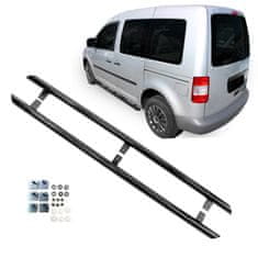 J&J Automotive Boční nerezové rámy pro Volkswagen Caddy 2003-2015 60, 3mm BLACK 