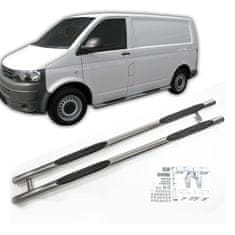 J&J Automotive Boční nerezové rámy pro Volkswagen Transporter T5 SWB 2004-