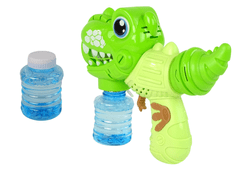 Lean-toys Stroj Na Mýdlové Bubliny Dinosaurus Zelená Kapalina