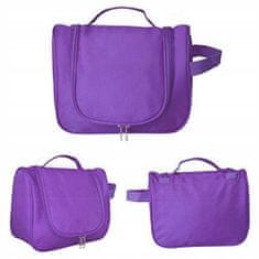 INNA Toaletní taška Cestovní kosmetická taška Toaletní taška Make-up Bag Cestovní taška Kosmetické pouzdro s rukojetí Kosmetické pouzdro s háčkem ve fialové barvě