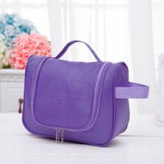 INNA Toaletní taška Cestovní kosmetická taška Toaletní taška Make-up Bag Cestovní taška Kosmetické pouzdro s rukojetí Kosmetické pouzdro s háčkem ve fialové barvě