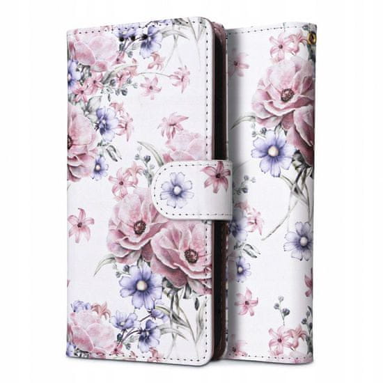 Tech-protect Wallet knížkové pouzdro na Xiaomi Redmi Note 12 5G / Poco X5 5G, blossom flower