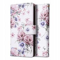 Tech-protect Wallet knížkové pouzdro na Xiaomi Redmi Note 12 4G, blossom flower