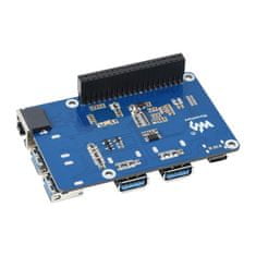 Waveshare Rozšiřující modul HUB 3xUSB 3.2 Gen1 1xETH Gigabit HAT pro Raspberry Pi