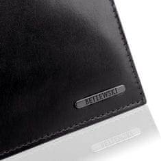 Betlewski Stylová pánská kožená peněženka Premier Bpm-Vtc-66 Black