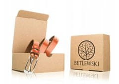 Betlewski Betlewski karamelový kožený dámský opasek 110 cm