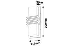 Rabalux Venkovní nástěnné svítidlo 8940 LED Venkovní nástěnné svítidlo RODEZ LED/12W/230V IP44 800lm 4000K