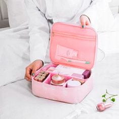 INNA Kosmetický kufřík Toaletní taška Make Up Bag Make Up Case Cestovní taška Beauty Case s rukojetí Kosmetická taška Storage Bag pro toaletní potřeby růžová pro dámy 