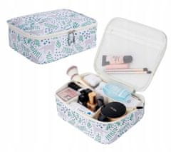 INNA Kosmetický kufřík Toaletní taška Make Up Bag Make Up Case Cestovní taška Beauty Case s rukojetí Kosmetická taška Storage Bag pro toaletní potřeby bílá barva se vzorem kočky pro dámy 